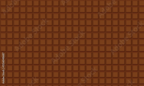 Seamless chocolate bar texture with square patterns in rich brown tones, ideal for backgrounds, packaging, food design, or dessert-themed visuals with a sweet and appetizing feel.