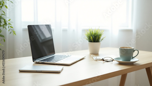 Wallpaper Mural coffee time with labtop Torontodigital.ca