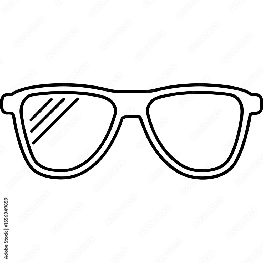 Fototapeta premium sunglasses icon vector icon and minimalist line art