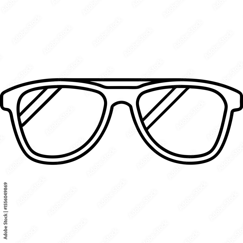 Fototapeta premium sunglasses icon vector icon and minimalist line art