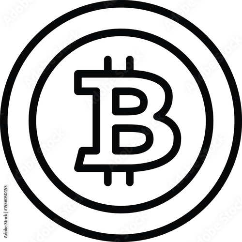 Icon of the original and most known cryptocurrency.