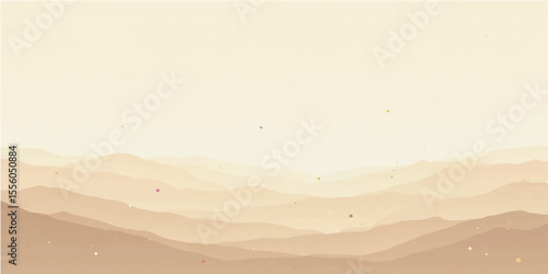 Multi-Tone Hill Silhouette Scene with Contrasting Soft and Dark Gradients

