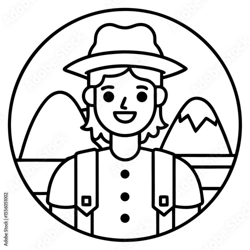 Tourist Guide vector illustration