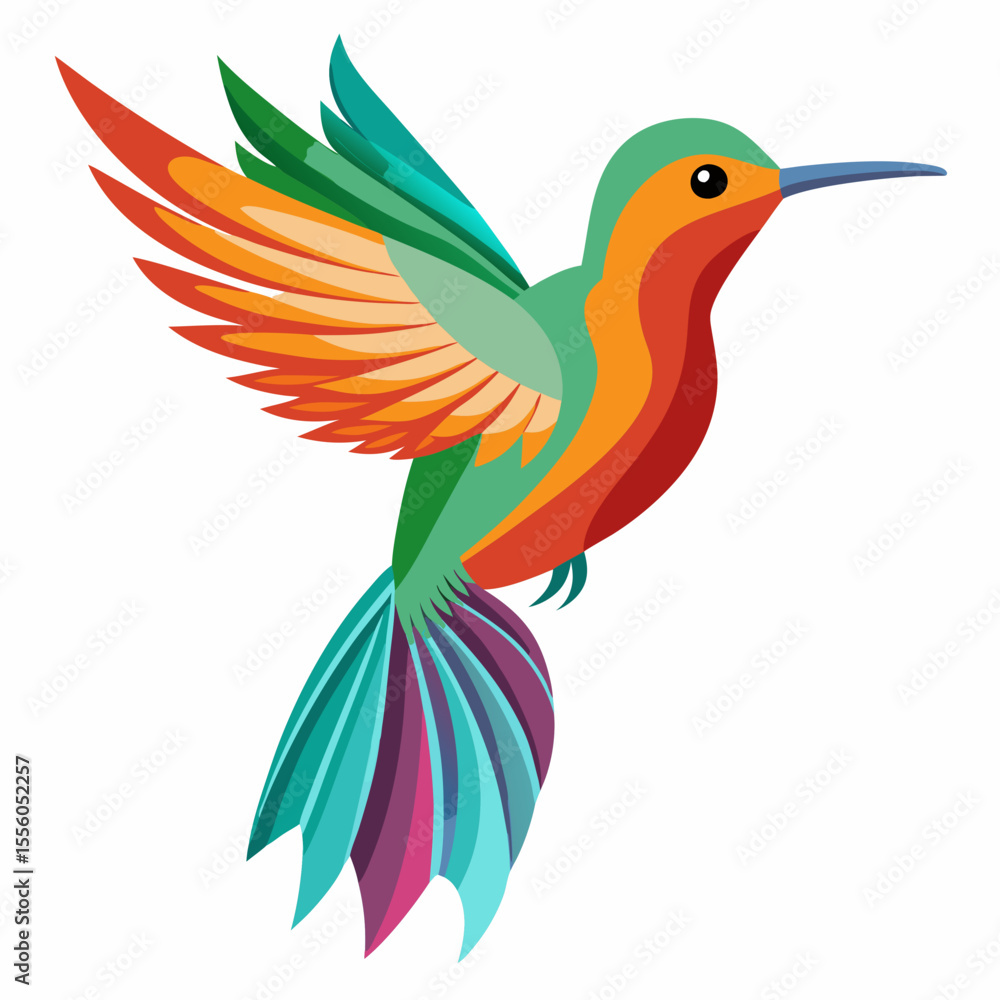 Fototapeta premium kingfisher bird vector illustration, animal, isolated on white background