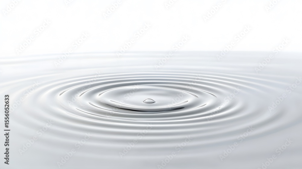 Fototapeta premium Water Drop Ripple Effect Abstract Background Grey