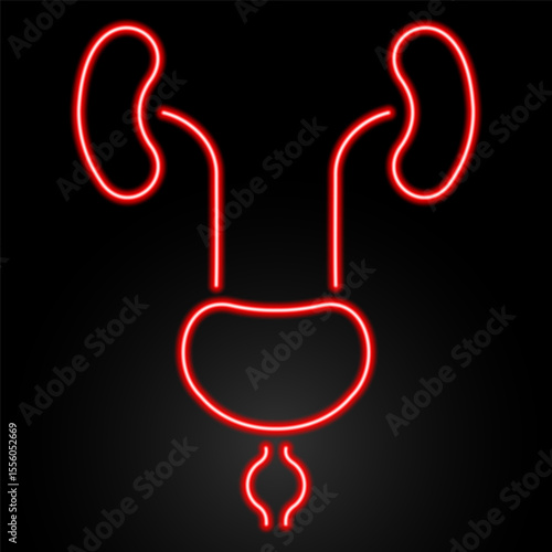 prostatitis neon sign, modern glowing banner design, colorful modern design trends on black background. Vector illustration.