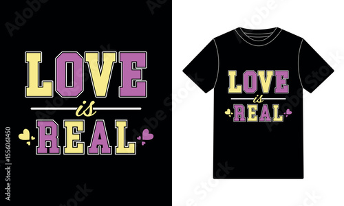 Love Is Real – Psychedelic Pop Art Typography T-Shirt Design