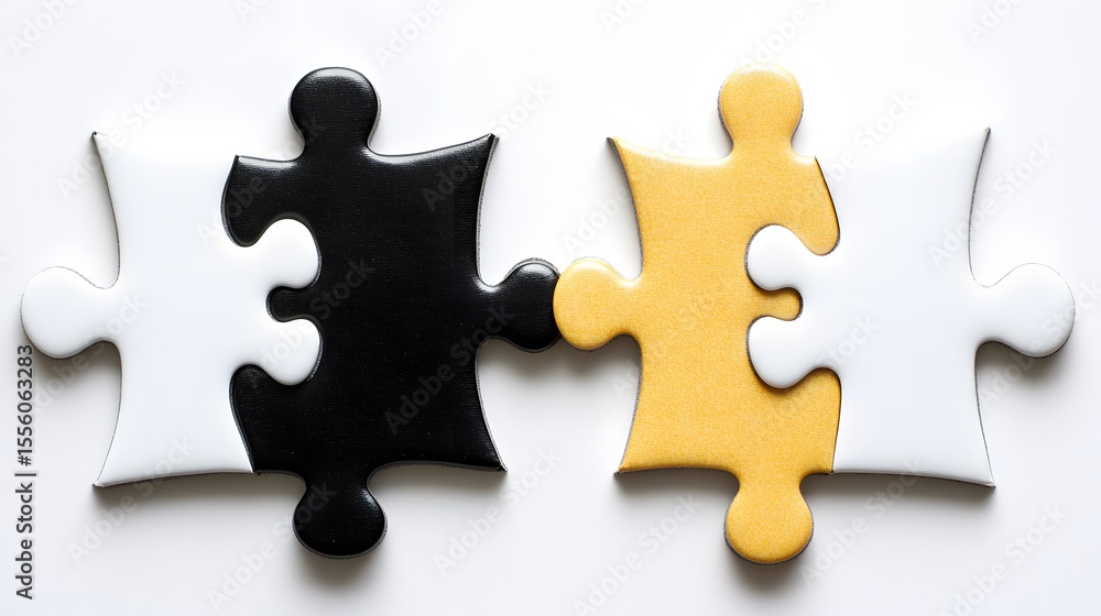 Interlocking Puzzle Pieces Teamwork Collaboration Concept Interlocking Puzzle Pieces Teamwork Collaboration Concept