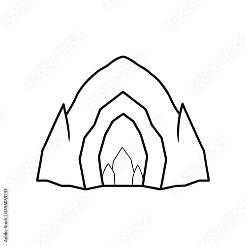 cave line art