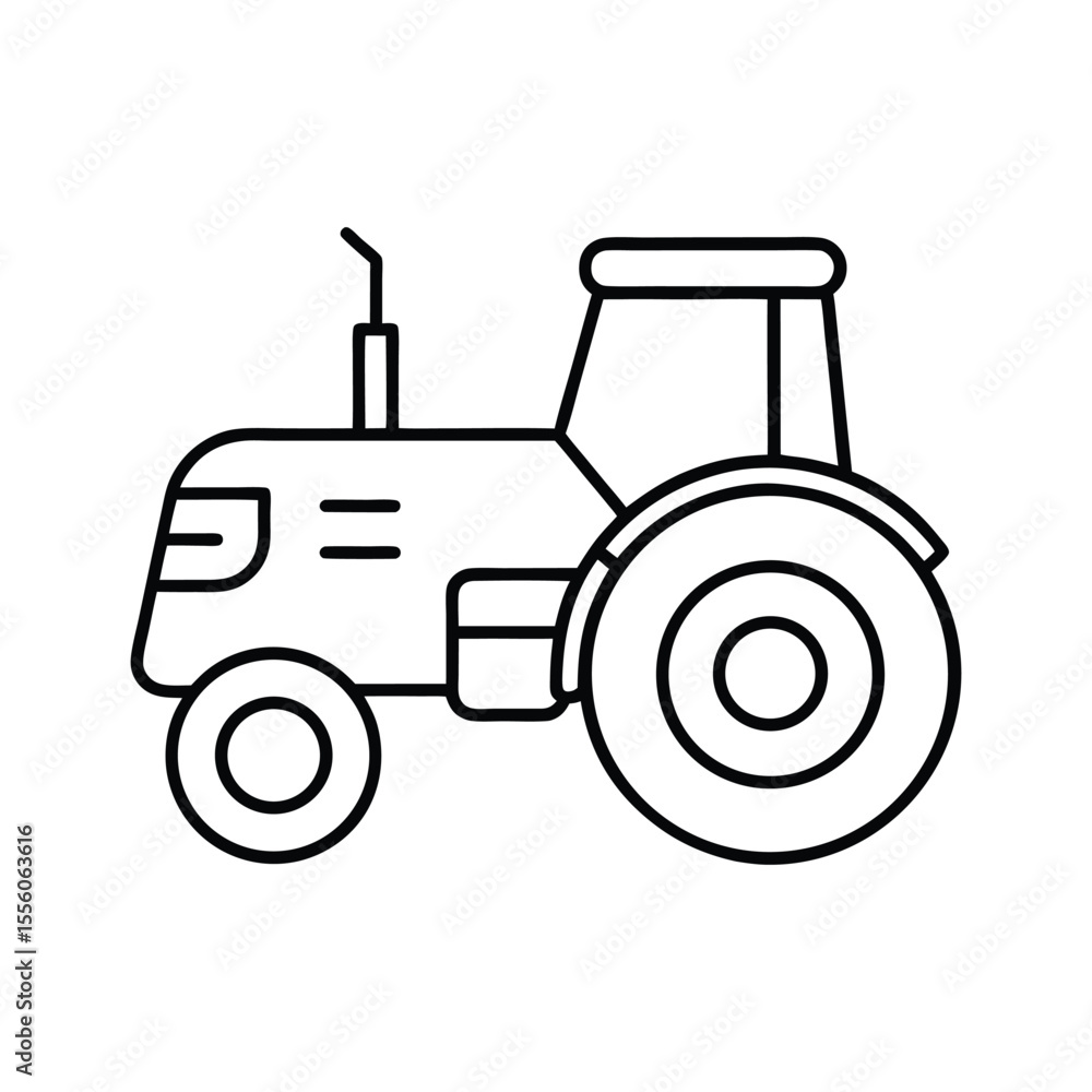 tractor line art tractor line art