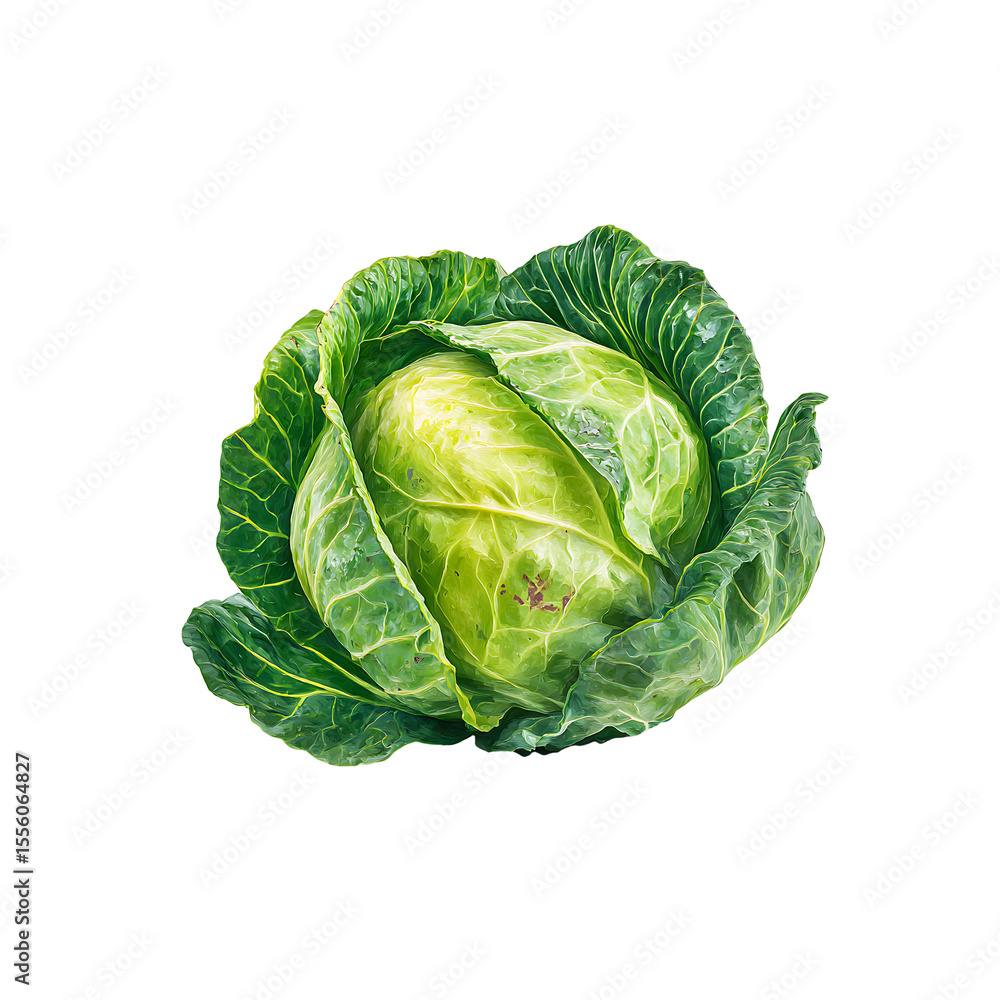 Obraz premium cabbage isolated on white background