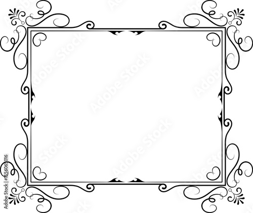 vintage ornate frame minimalist elegant element