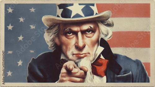 vintage retro poster of Uncle Sam