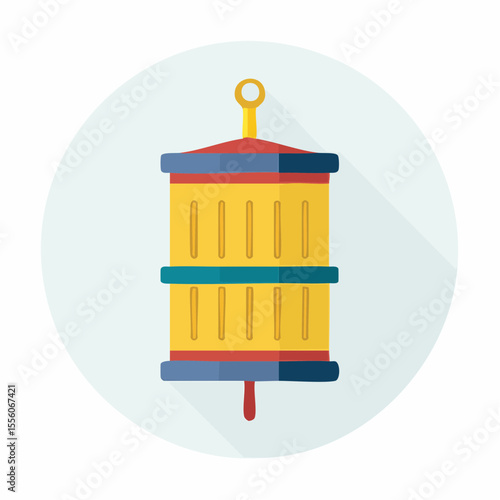 vector illustration of an old lamp