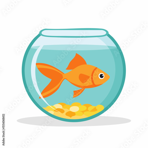 goldfish in a glass