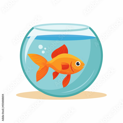 goldfish in a glass