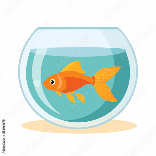 goldfish in a glass