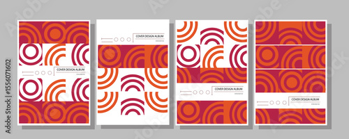Trendy covers design. Minimal geometric shapes compositions. Applicable for brochures, posters, covers and banners.
