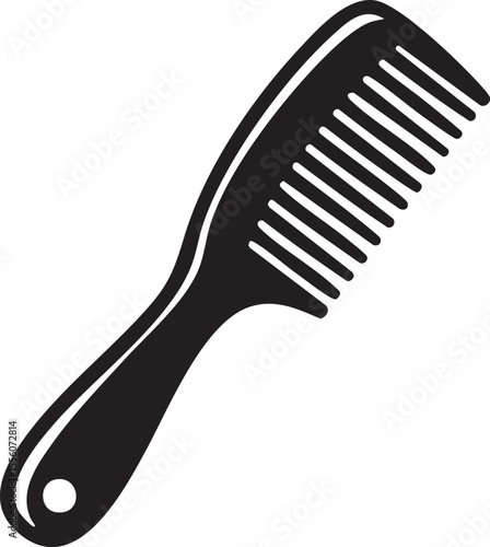 Hair Comb Black Silhouette Icon for Grooming