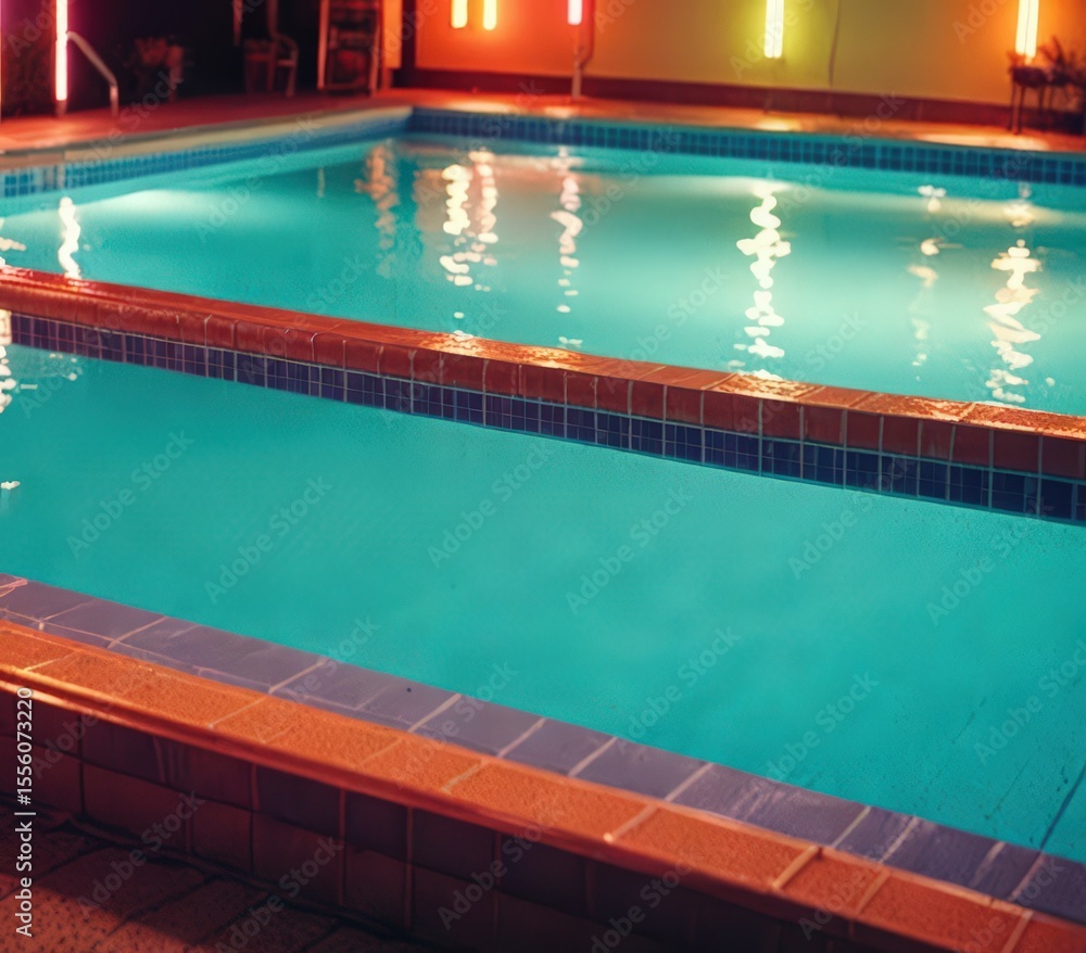 Obraz premium swimming pool with light