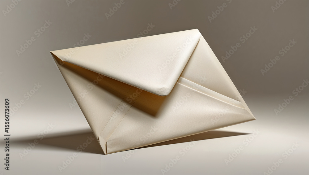 Minimalist Beige Envelope on Soft Background