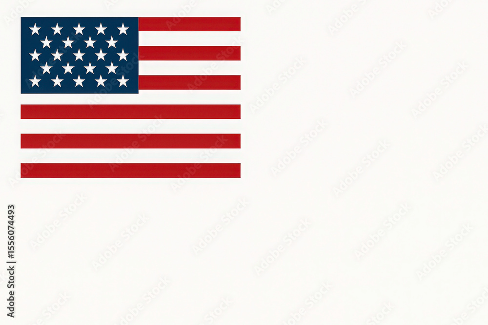 Minimalistic usa flag design - american banner with copy space - independence day background Minimalistic usa flag design - american banner with copy space - independence day background