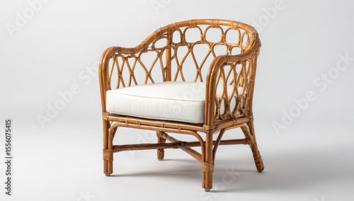 Wallpaper Mural Relax in Style with this Elegant Rattan Armchair, Perfect for Coastal or Bohemian Decor. Torontodigital.ca