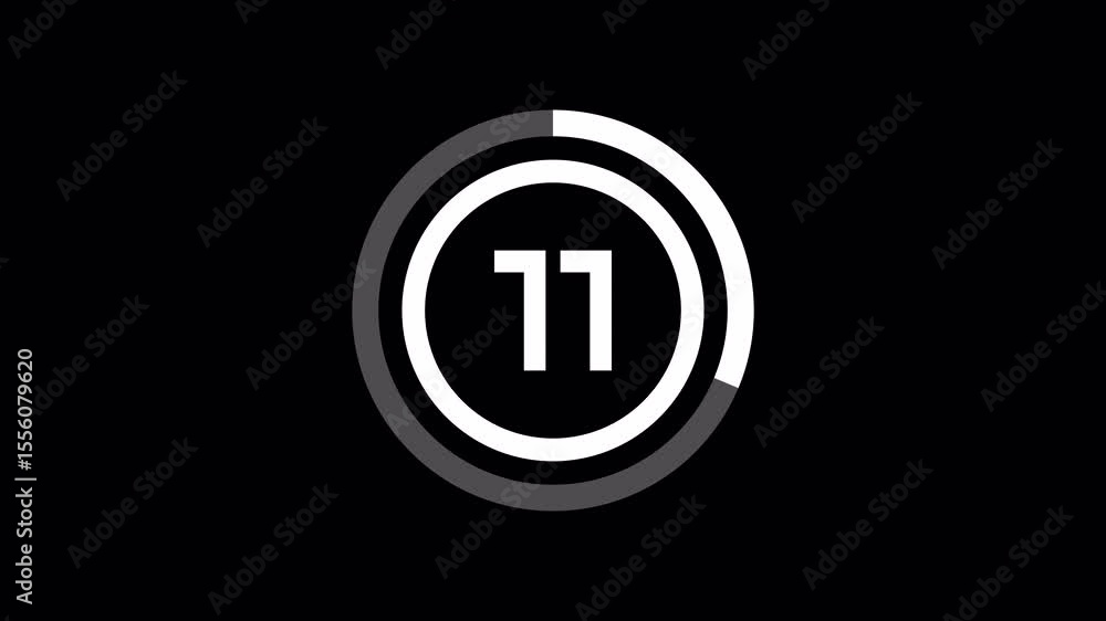15seconds to 0 seconds countdown animation. alpha channel. 4k vidoe 15seconds to 0 seconds countdown animation. alpha channel. 4k vidoe