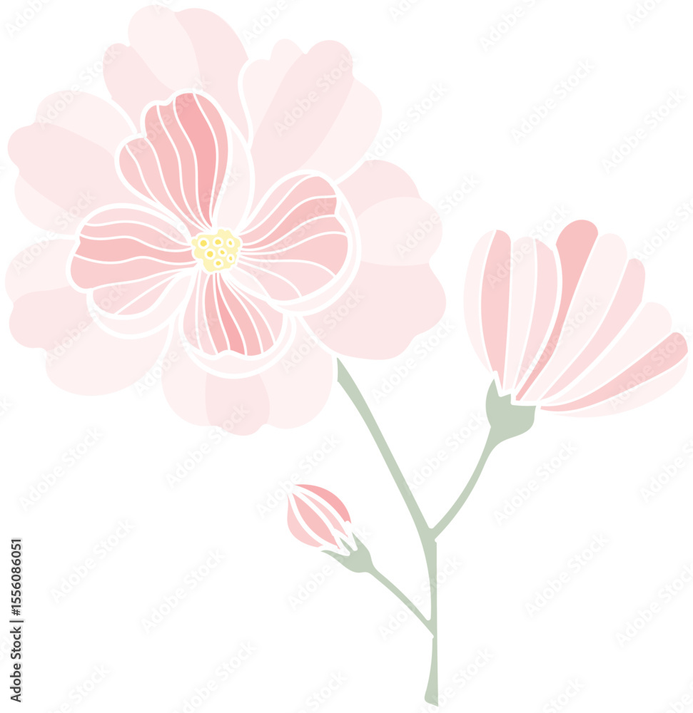 Fototapeta premium cute pink flower