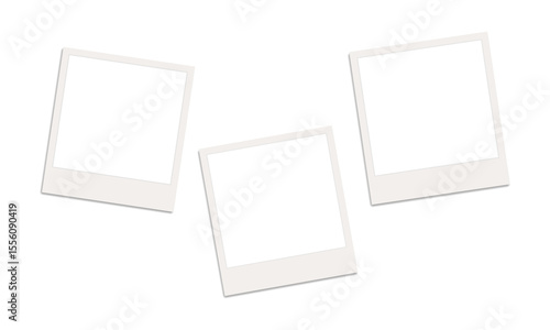 Wallpaper Mural Blank white photo frame, vintage postcard photo frame mockup with highlighted shadow, realistic, set, photo, mockup, image, frame, card, vector, png. Torontodigital.ca