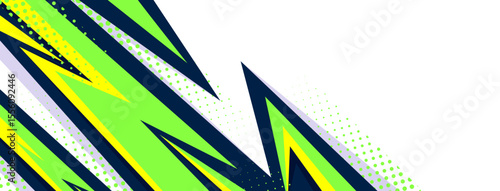 
sport green and yellow background with sharp shapes
