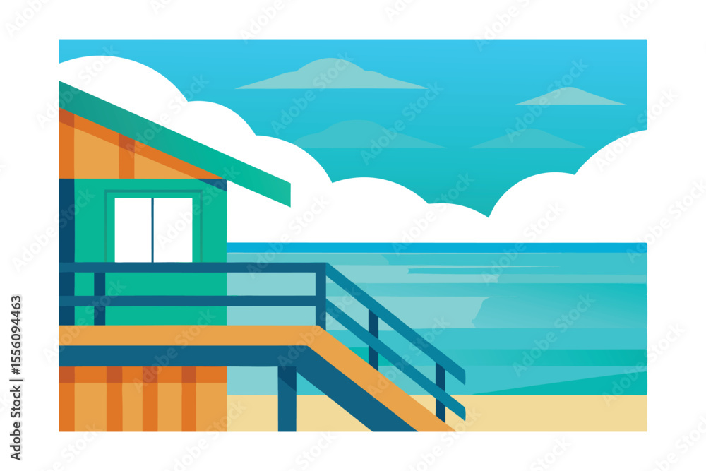 Fototapeta premium house on the sea