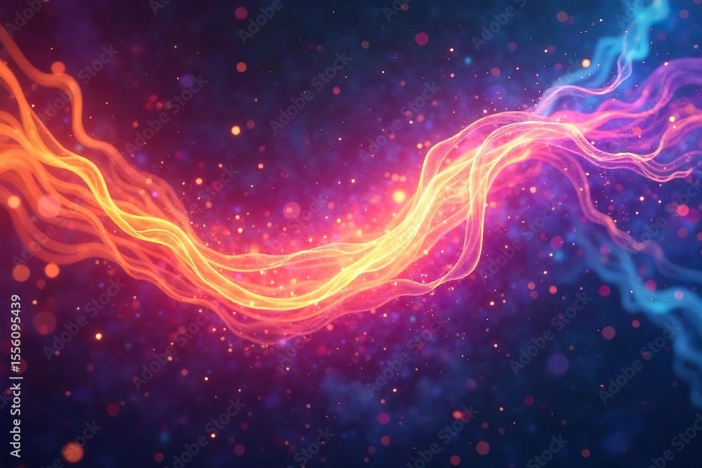 Fototapeta premium Swirling Energy Streams A Powerful Restorative Healing Force, Cosmic Wellness, Calming and Rejuvenating Visual