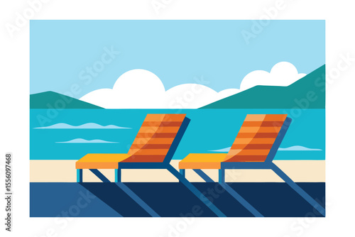 chaise lounge on the beach