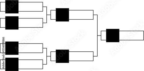 Single Side Championship Bracket – 4 Team Elimination Layout