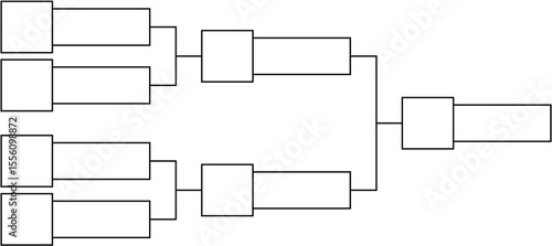 Single Side Championship Bracket – 4 Team Elimination Layout