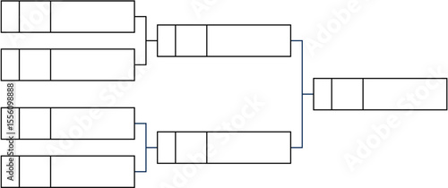 Single Side Championship Bracket – 4 Team Elimination Layout