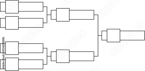 Single Side Championship Bracket – 4 Team Elimination Layout
