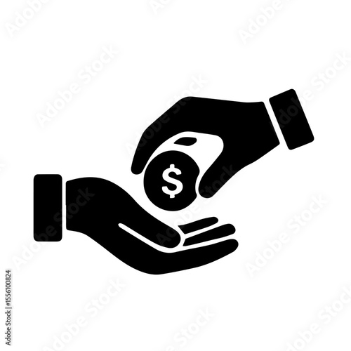 Containing sponsor icon, donation icon, handshake, trust, money, purchase, donation. Vector