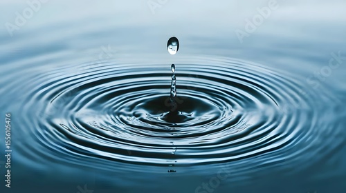 Stunning Water Drop Impact Ripples Abstract Background
