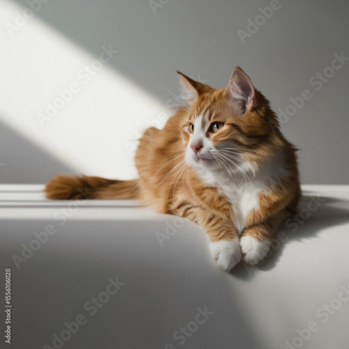 Cat on the window sill looking at a mouse outside