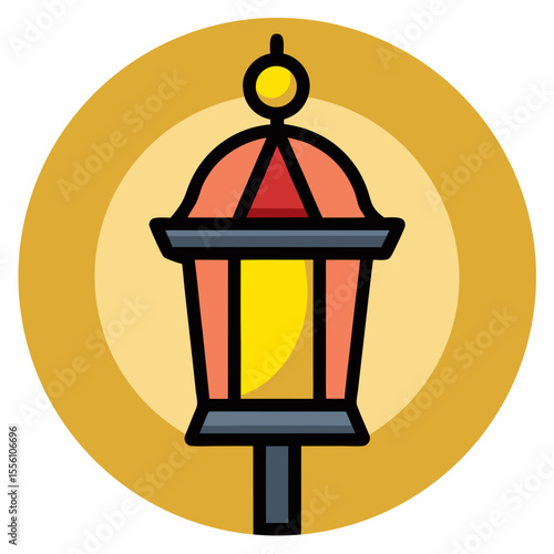 vector illustration of a lantern