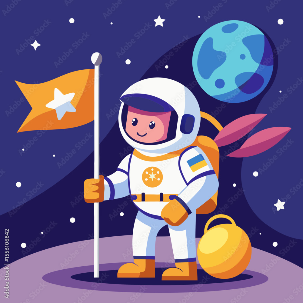 Naklejka premium astronaut in space