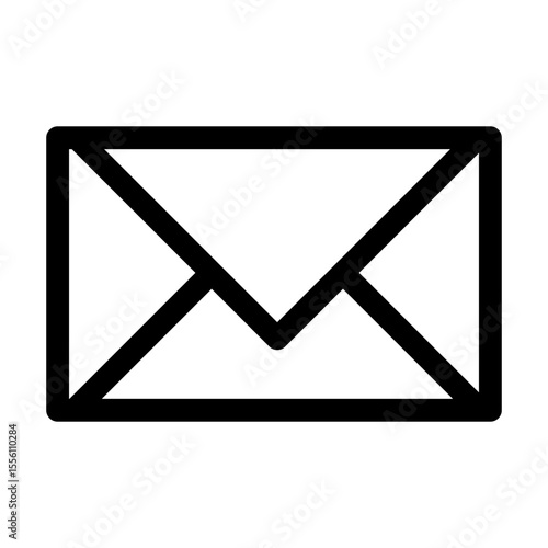 Envelope line icon – editable stroke symbol for email, message, communication, and digital mail and more.