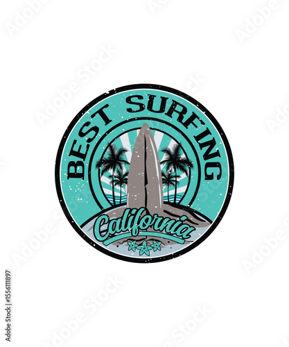 Best Surfing California T-shirt Design, EPS, VECTOR
