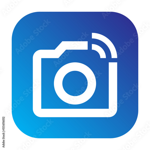 Camera connection icon symbolizing linking a camera to another device.