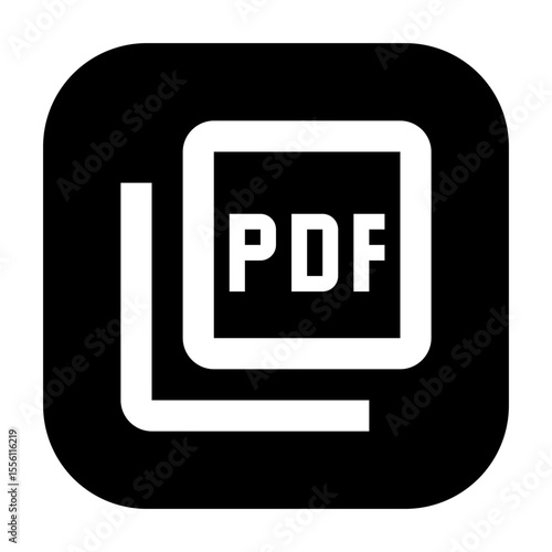 PDF icon representing a photo converted or saved in PDF format.