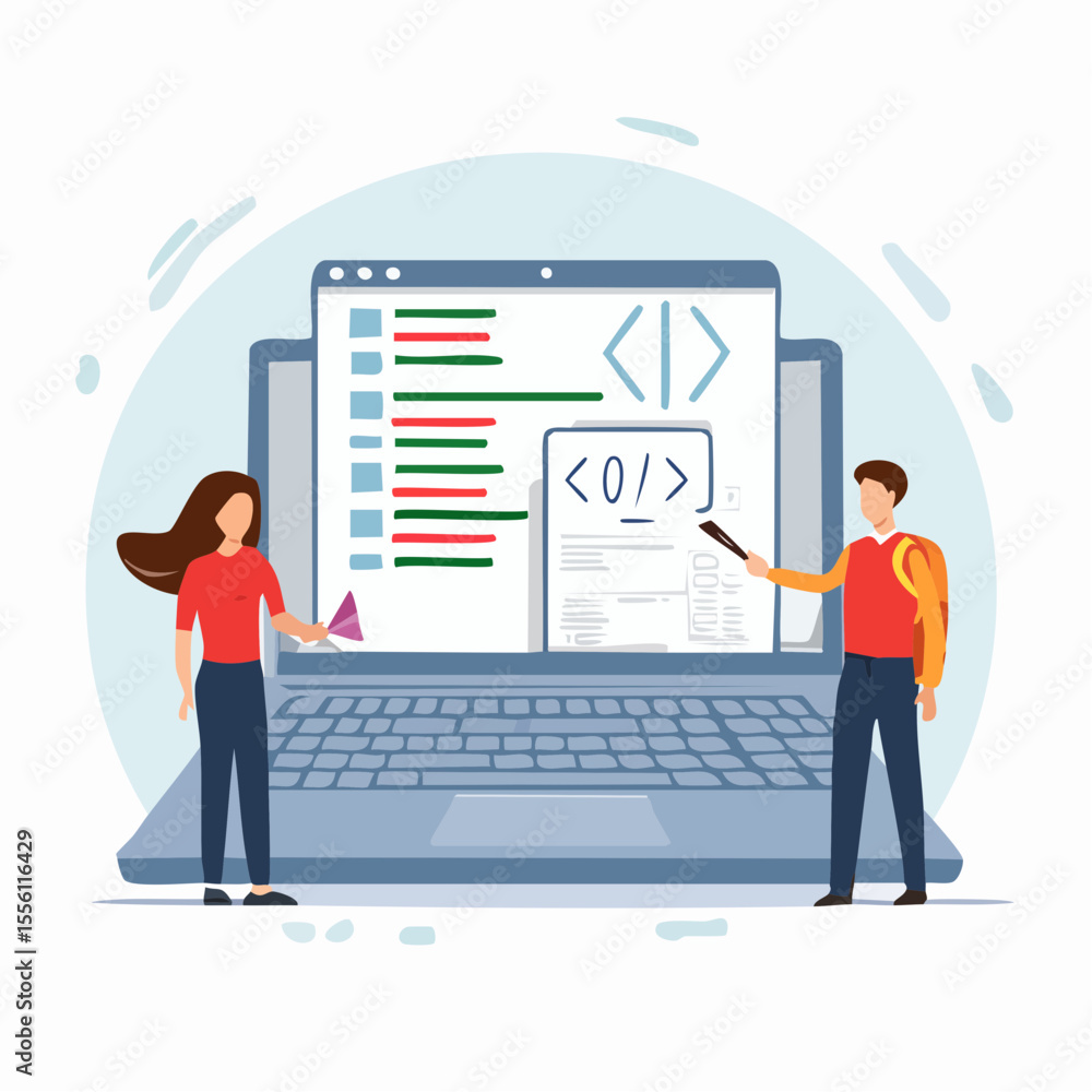 Fototapeta premium プログラミングスクールのイメージ