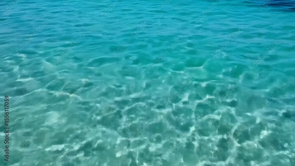 Azure Dream Sunlight Dancing on Crystal Clear Tropical Sea. Azure Dream Sunlight Dancing on Crystal Clear Tropical Sea.