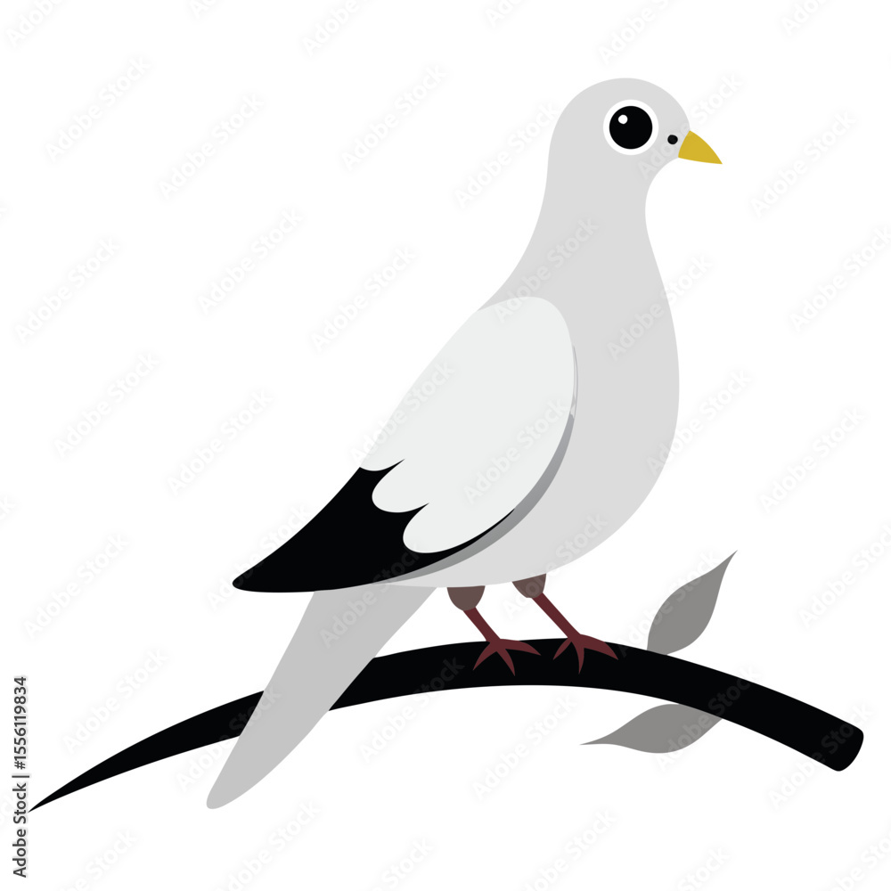 Obraz premium vector illustration of a pigeon